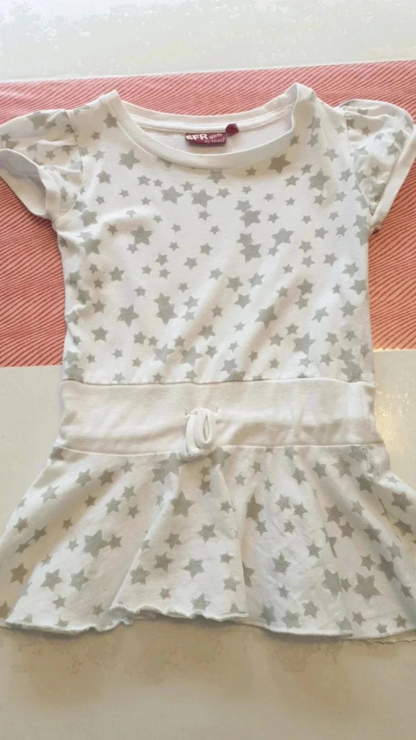 Tunique 5ans blanche étoilée